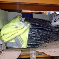 Action trousers, size 38 x12 and Supertouch yellow polo shirts, size L x5. Not available for in-