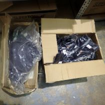 Approximately 50 Regatta one size knit gloves and 10 pairs of 32" waist trousers. Not available