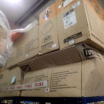 Six boxes of mixed safety helmets. Not available for in-house P&P. THIS LOT MUST BE COLLECTED BY