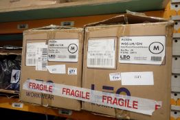Leo Workwear lime green jackets size M in two boxes x100. THIS LOT MUST BE COLLECTED BY FRIDAY