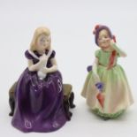 Two Royal Doulton figurines 'Babie' and 'Affection,' largest H: 13 cm. UK P&P Group 2 (£24+VAT for