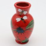 Anita Harris small vase in the Bees pattern, signed in gold to base, H: 13 cm. UK P&P Group 1 (£18+