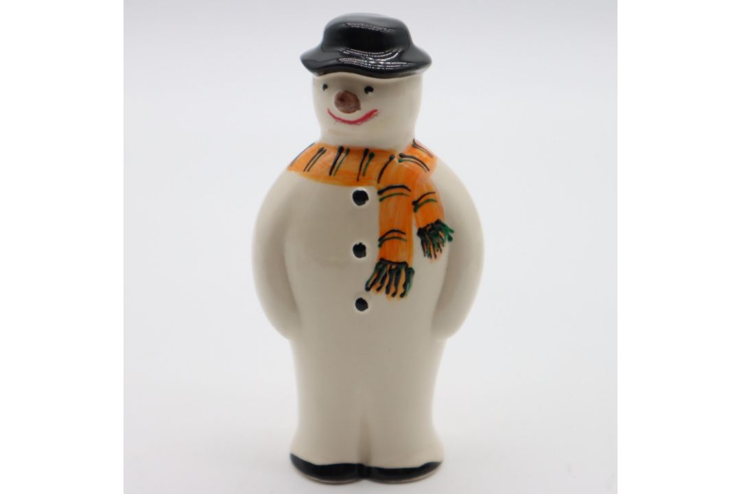 Anita Harris Snowman figurine, signed in gold to base, H: 16 cm. UK P&P Group 1 (£18+VAT for the - Image 1 of 3