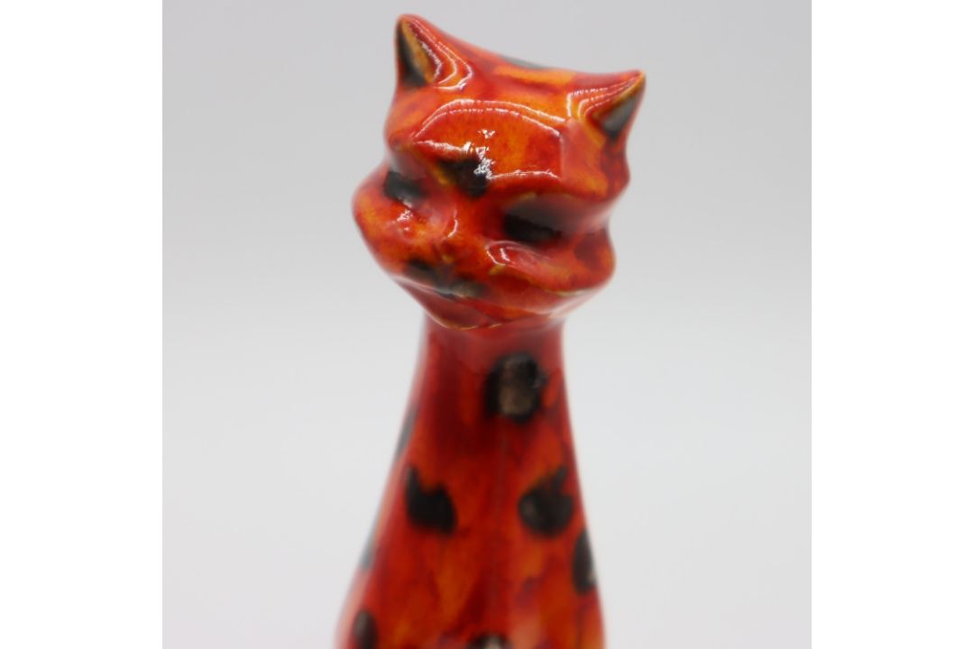 Anita Harris Deco cat figure, signed in gold to base, H: 24 cm. UK P&P Group 2 (£24+VAT for the - Image 2 of 3