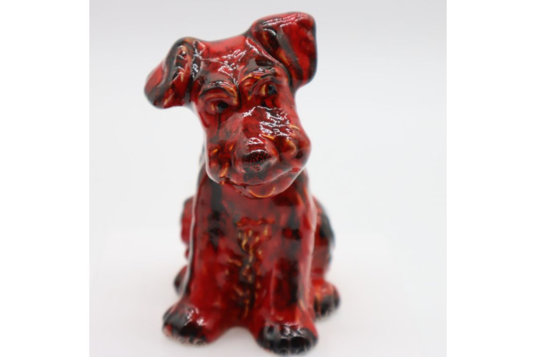 Anita Harris Terrier figure, signed in gold to base, H: 16 cm. UK P&P Group 1 (£18+VAT for the first - Image 1 of 3