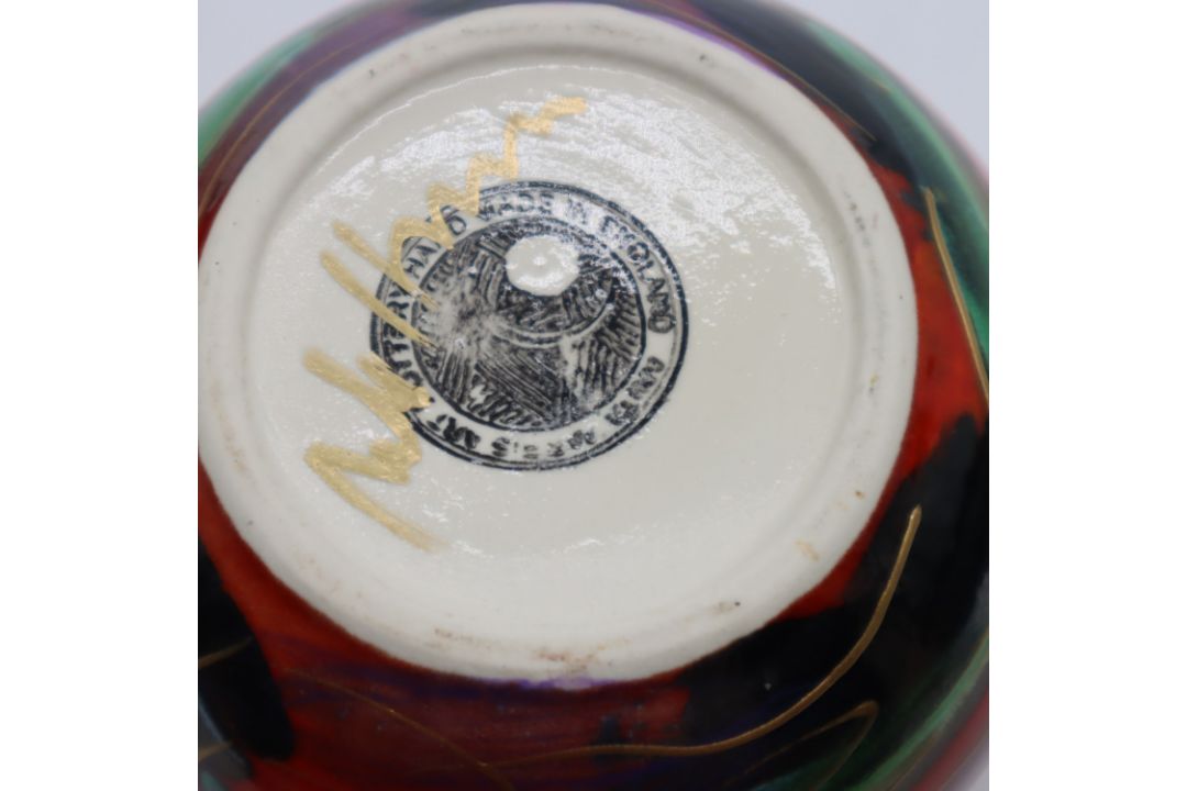 Anita Harris bulbous vase in the Deco Trees pattern, signed in gold to base, H: 90 mm. UK P&P - Image 2 of 2