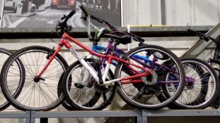 Three mixed children's bikes. Not available for in-house P&P