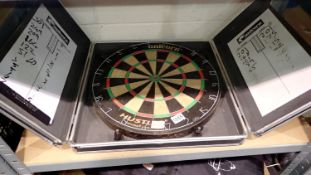 Unicorn Hustler dartboard in case. Not available for in-house P&P