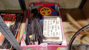 Box of mixed trains and track. Not available for in-house P&P