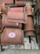 Approx. 45 half round ridge roof tiles