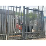 Pedestrian gate and pair of yard gates, pedestrian gate at 112 w and pair of gates are 125cm w each