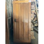 Four panel Oak door, 76cm w x 190cm h