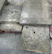 Four sandstone coping sections, largest measures 60cm w x 170cm l x 42cm h