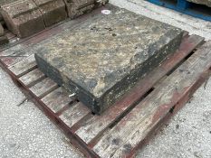 Large stone pier cap, 55cm w x 80cm l x 17cm h