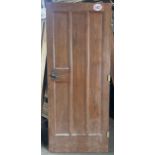 Four panel Oak door, 83cm w x 200cm h