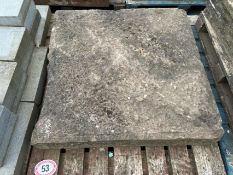 Large sandstone pier cap, 90cm w x 90cm l x 16cm h