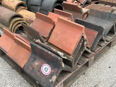 Approx. 20 assorted angled ridge roof tiles