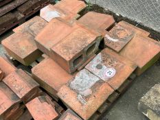 Six matching and two non-matching terracotta coping