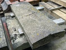 Three stone lintels, largest measures 58cm w x 162cm l x 13cm h