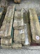 X11 sandstone drainage gully sections, largest measures 28cm w x 132cm l x 15cm h
