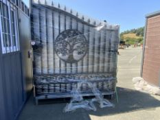 9 X 14ft BI-PARTING GATES. AS NEW