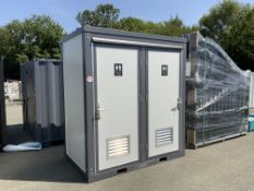 UNUSED BASTONE DOUBLE TOILET