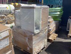 OAK FACED KITCHEN UNITS-APPROX 7 UNITS