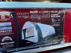 UNUSED PVC DOME STORAGE SHELTER