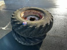 PAIR OF 34'' TRACTOR WHEELS AND TYRES