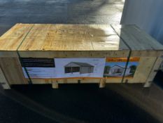 UNUSED 19 X 21FT PORTABLE METAL SHED