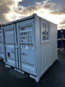 UNUSED 8FT CONTAINER, SIDE DOOR & WINDOW