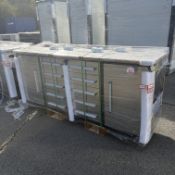 UNUSED 7FT STAINLESS STEEL WORK BENCH 10