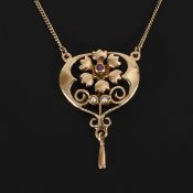Floral gestaltetes Jugendstil-Collier.