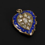 Historischer Medaillon-Anhänger mit reichem Diamantbesatz.