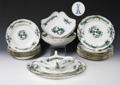 18-teiliges Indisch-Speiseservice. Meissen.