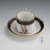 Empire-Tasse mit Sepiamalerei.  KPM Berlin.
