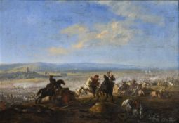 HUCHTENBURGH, Jan van (1647 Haarlem - 1733 Amsterdam). Barocke Schlachtenszene.
