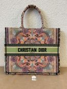 Dior Book Tote Tasche rosa mit grün
