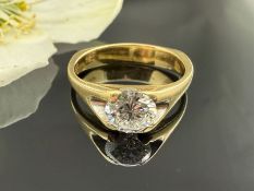 1,03 ct. Brillantring in 750er Gold mit Meistermarke egf Eduard G. Fidel GmbH