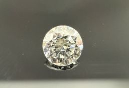 Brillant ca. 0,48 ct. Si2-P1 leicht getöntes weiß.