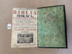 Hebräische Bibel 1720 Biblia Hebraica ex aliquot manuscriptis