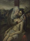 Bild Öl auf Leinwand wohl 18.19. JH. Christus vor dem Kreuz. restauriert, Farbfehlstellen. 56x 76
