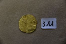 Spanische/ Niederländisch Goldmünze wohl 15/ 16. JH. Ca. 5,86 g Gold geprüft. Wohl Ferdinand V.