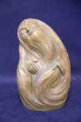 Holzskulptur der Wassergeist, monogrammiert FB, Fidelis Bentele. ca. 26,5 cm hoch