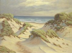 Gemälde Öl auf Leinwand Dünenlandschaft .rechts unten signiert P. Schlünsen. 60x80 cm