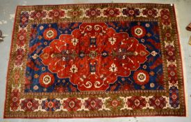 Orientteppich (wohl Azerbaijan), mittelfeine Kn., guter Zust.; Maße 470 x 322 cm