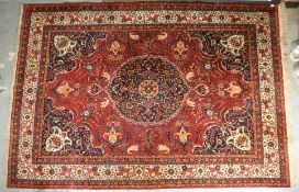 Mesched-Orientteppich, Iran, guter hoher Floorzustand, ringsherum komplett; Ma&szlig;e 474 x 340 cm
