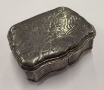 An 18th Century French silver snuff box.