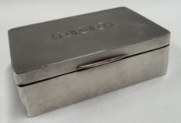 A rare engine-turned silver cigar box.