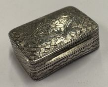 A George III silver vinaigrette.